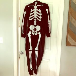 Ladies Skeleton Union Suit One Piece fleece